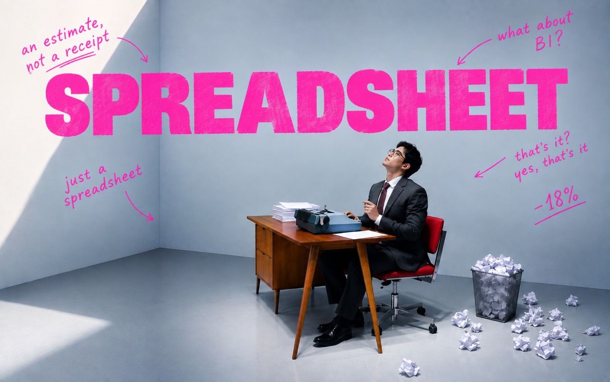 A spreadsheet against procurement